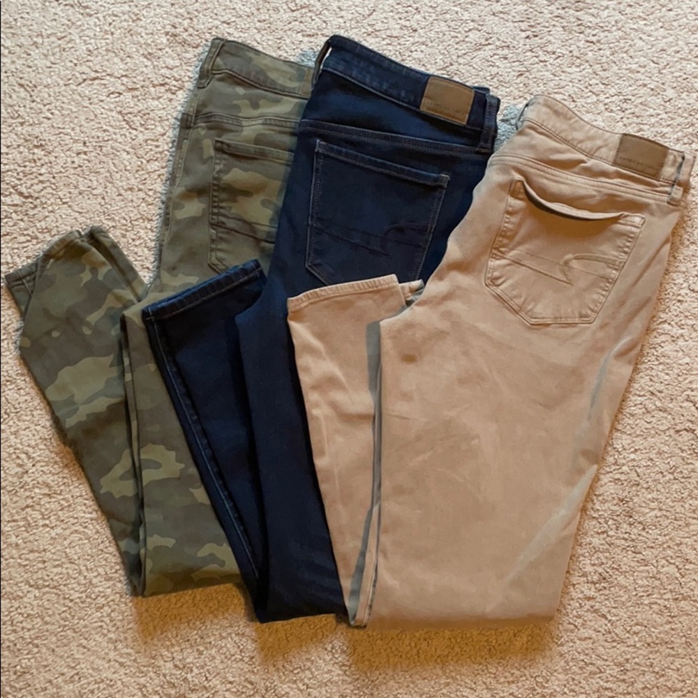 American Eagle lot super stretch jeggings sz 10